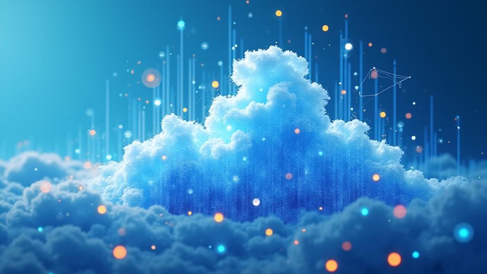 気象データ可視化の抽象的な図とソーシャルメディアのアイコン